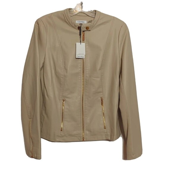 Calvin Klein Women's Polyurethane Jacket Size Medium - Picture 1 of 11